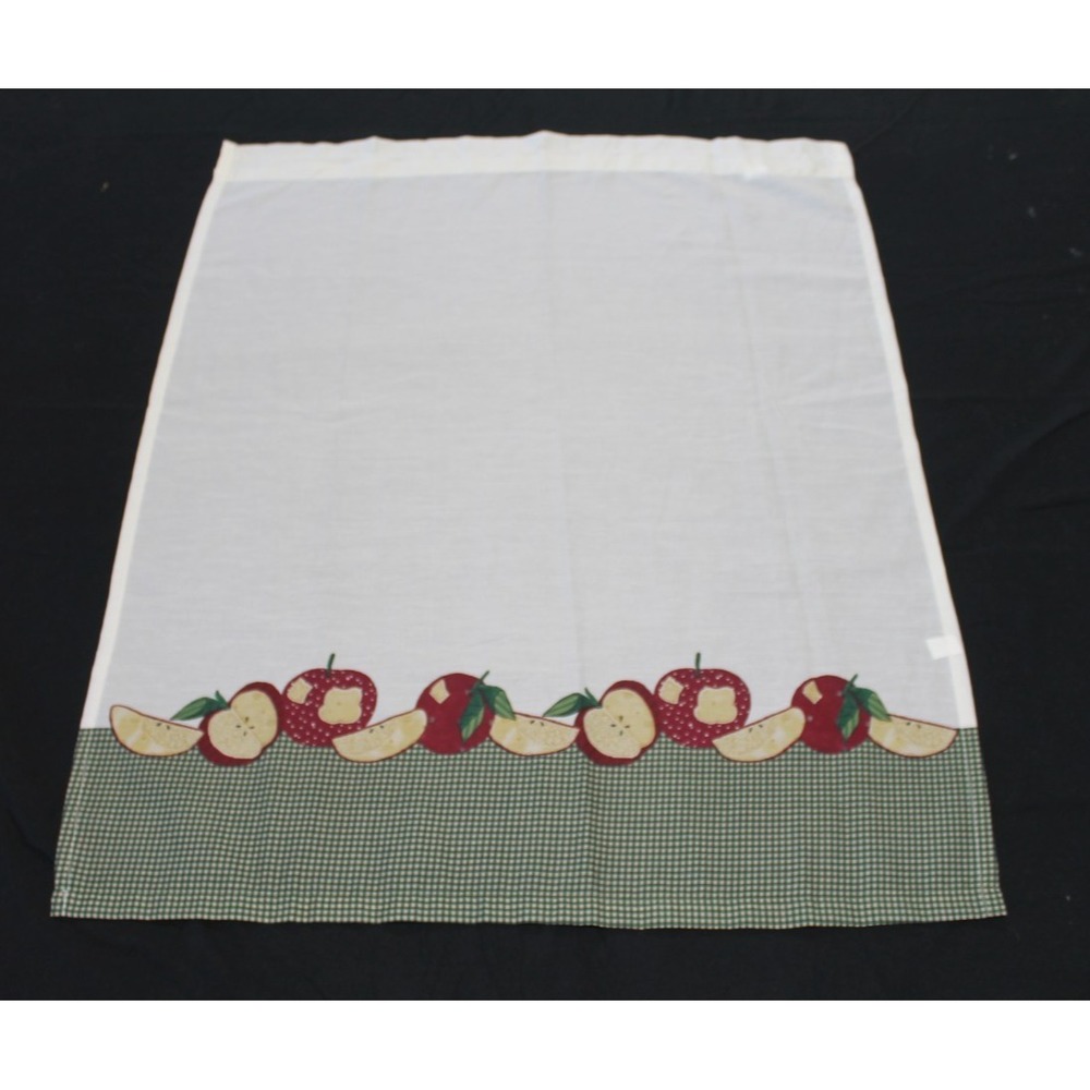 Vintage Apple Cafe Curtain Kitchen Tier Panel Country Farmhouse 29 x 36.5